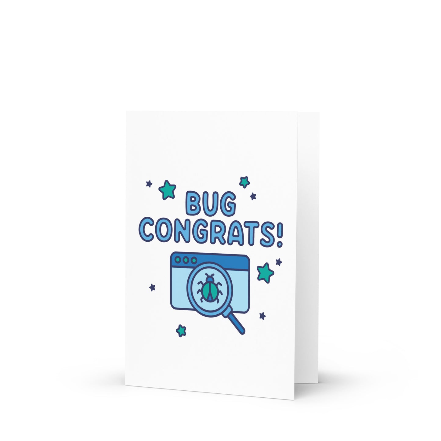 Bug Congrats! Greeting Card (Blue)