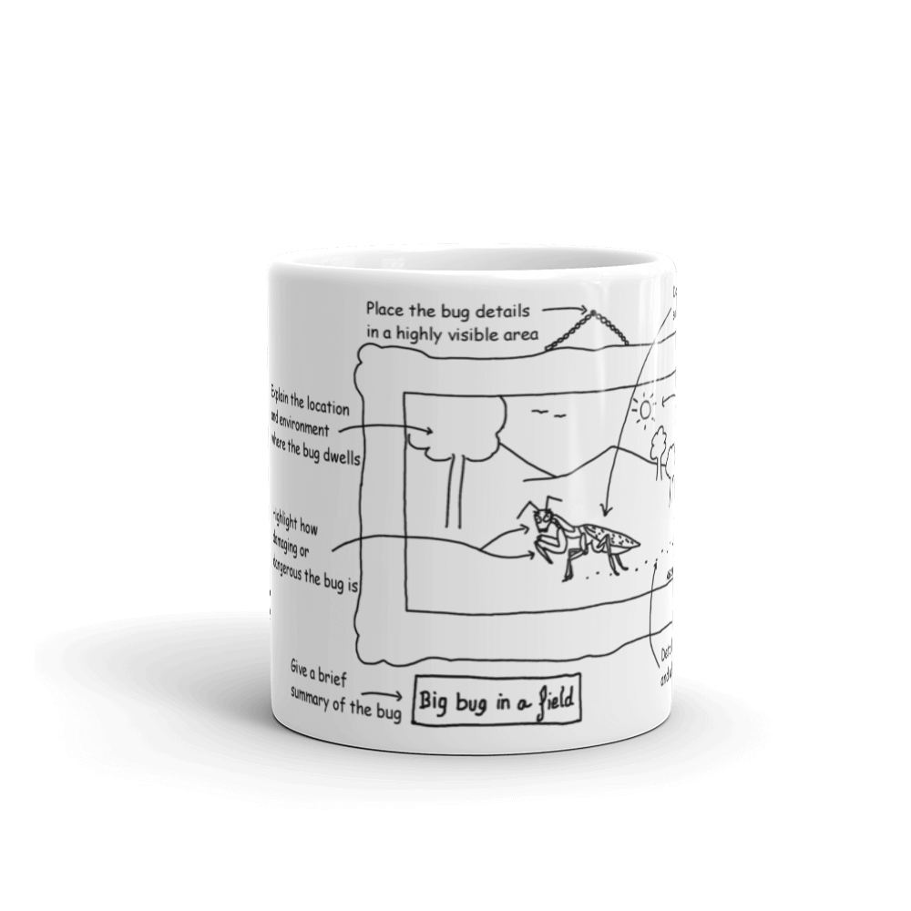 Art of Bug Reporting Mug by Andy Glover