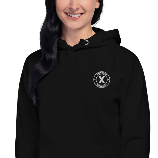 Embroidered Unisex Hoodie - TestBashX Brighton - Black