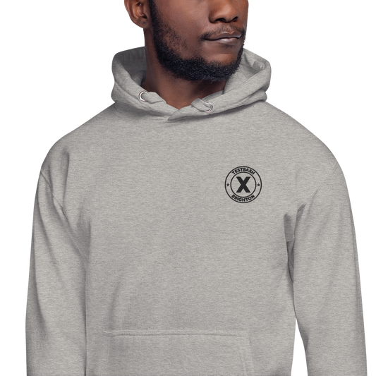 Embroidered Unisex Hoodie - TestBashX Brighton - Grey